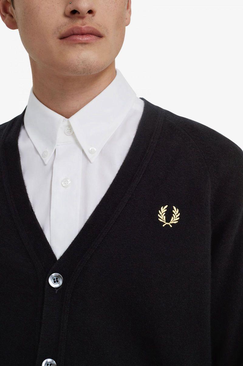 Black Fred Perry K7316 Men's Knitwear | PH 1316MQZA